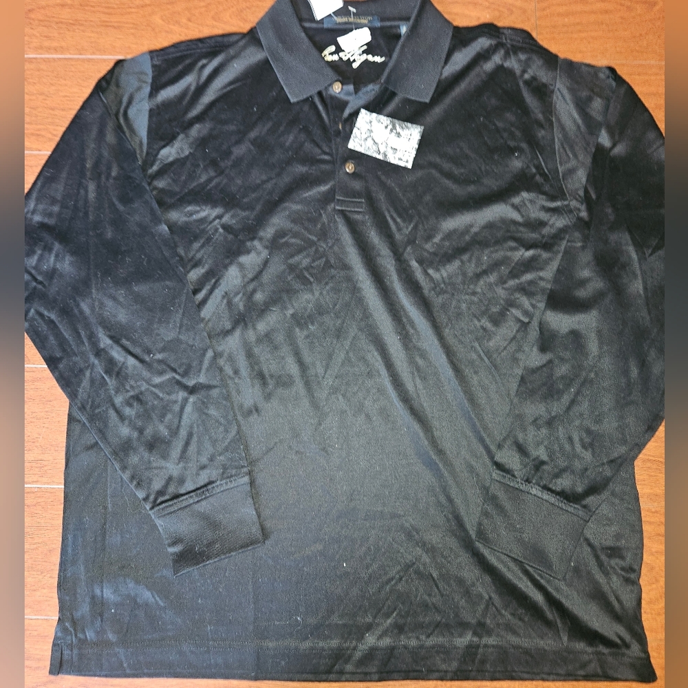 Ben Hogan Long Sleeve Black Polo
